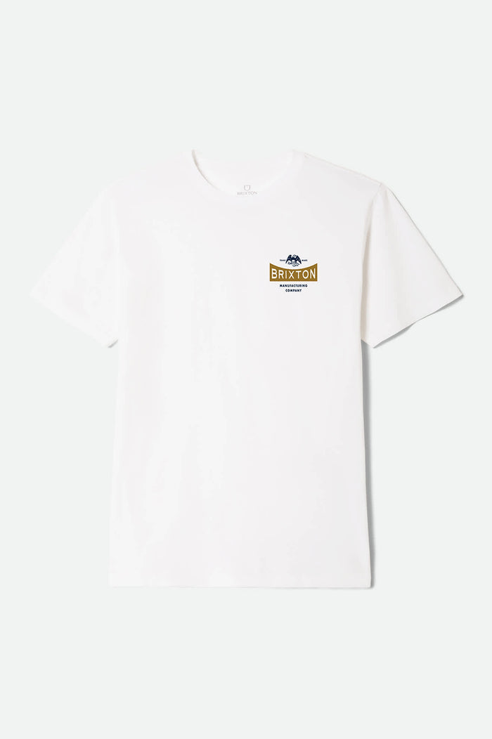 Men's Pinnacle Short Sleeve Standard T-Shirt in the color White - Front Product Laydown Image