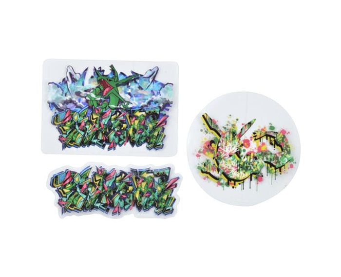 Pokemon Graffiti Art 3-Sticker Set (Rayquaza) Anime & Brands Sugoi Mart