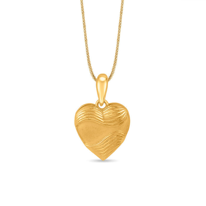 Precious Devotion Heart Gold Pendant