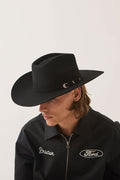 Unisex Prescott Brick Top Cowboy Hat in the color Black - Additional Fit image