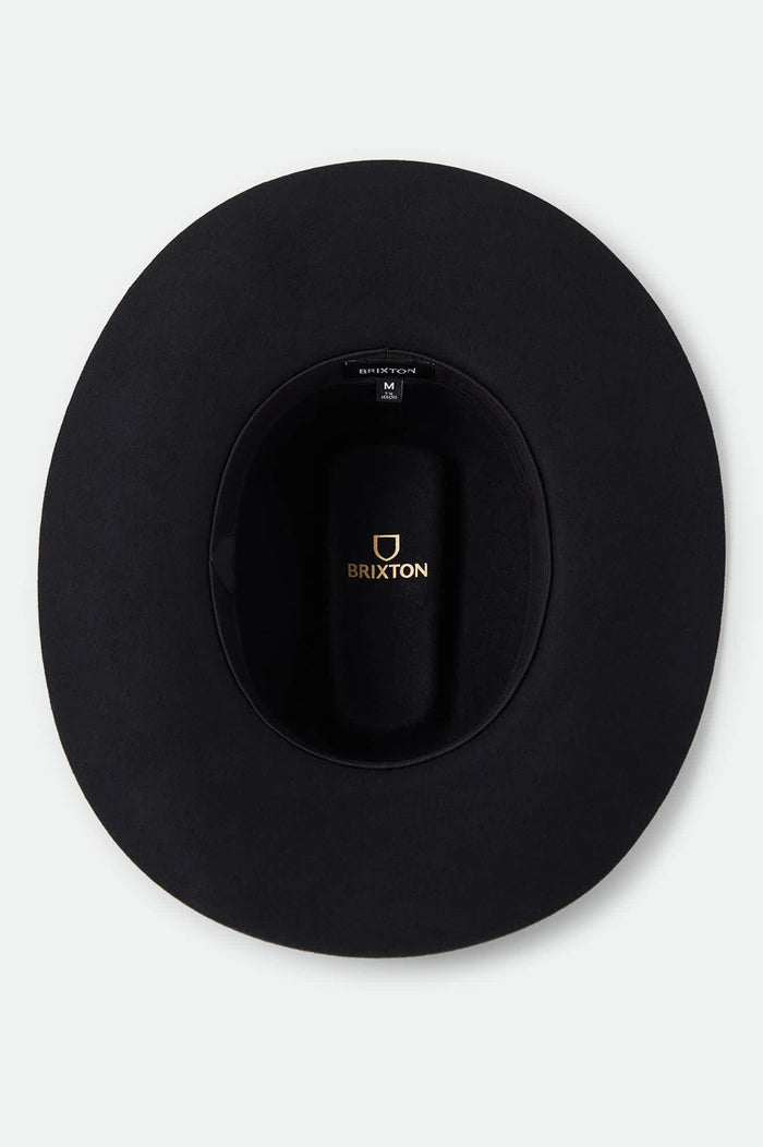 Unisex Prescott Brick Top Cowboy Hat in the color Black - Additional Laydown image
