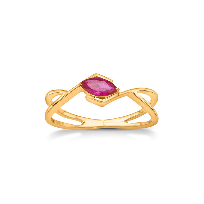 Prisma Band Gold Ring for Her
