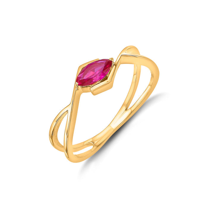 Prisma Band Gold Ring for Her