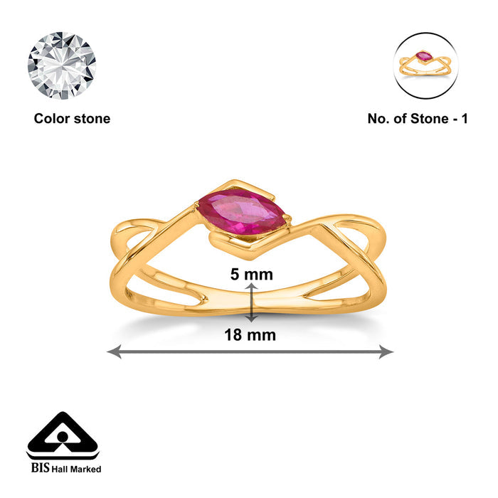Prisma Band Gold Ring for Her