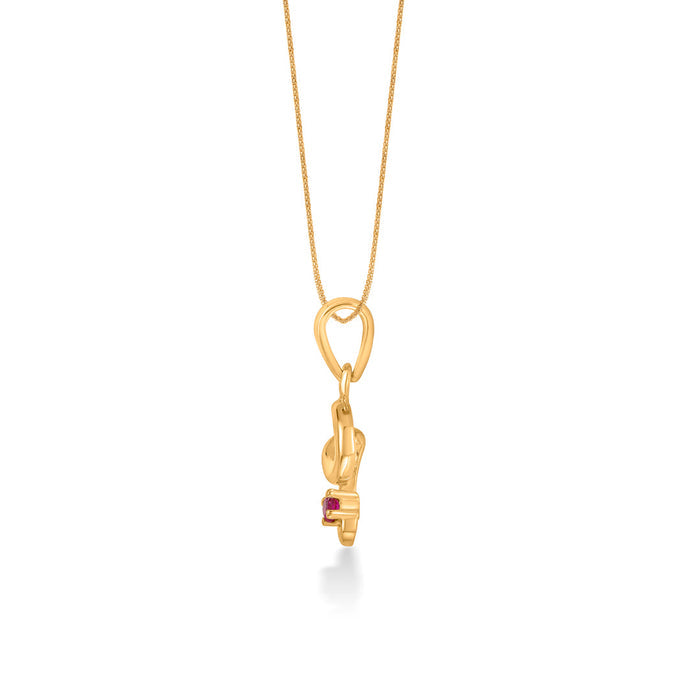 Rare R Alphabet Gold Pendant