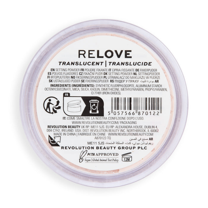 Relove By Revolution HD Super Matte Loose Matte Setting Powder Translucent 6gm
