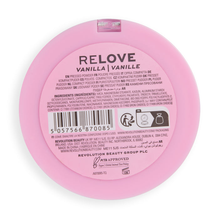 Relove By Revolution Super Matte Pressed Powder Vanilla 6gm