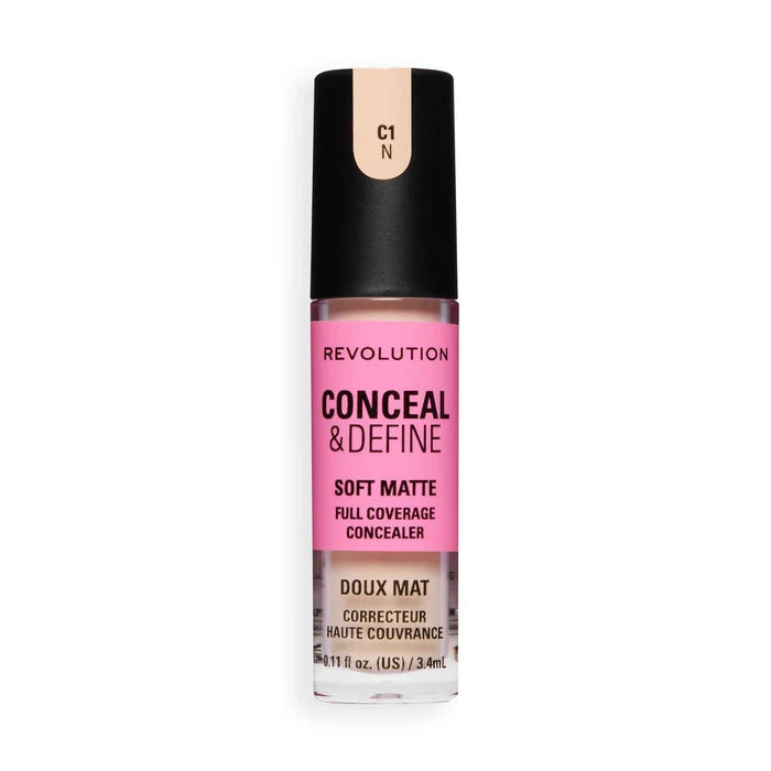 Revolution Conceal And Define Full Coverage Concealer C1N 3.4ml