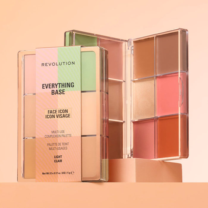 Revolution Everything Base Face Icon Complexion Palette Light 5gm
