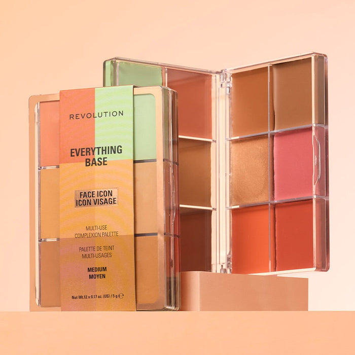 Revolution Everything Base Face Icon Complexion Palette Medium 5gm