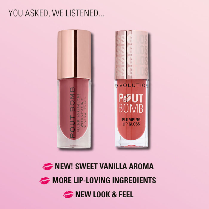 Revolution Pout Bomb Plumping Gloss Milky Sheer Holo