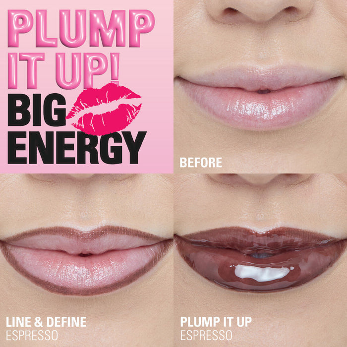 Revolution Pout Bomb Plumping Lip Liner Espresso Cool Brown