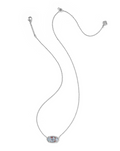 Rhodium Plated Elisa USA Pendant in Red, White, & Blue Illusion by Kendra Scott