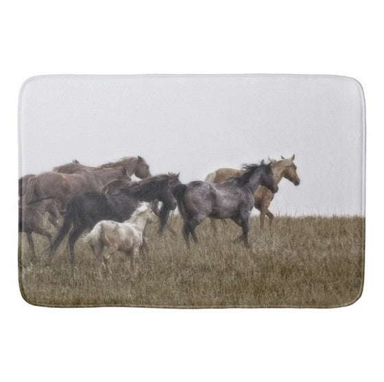 Running on November's Wind Bath Mat