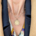 Scalloped Miraculous & Pearl Necklace