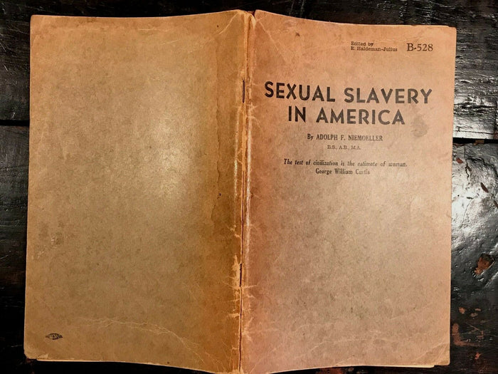 SEXUAL SLAVERY IN AMERICA - NIEMOELLER, 1947 - PROSTITUTION, TRAFFICKING