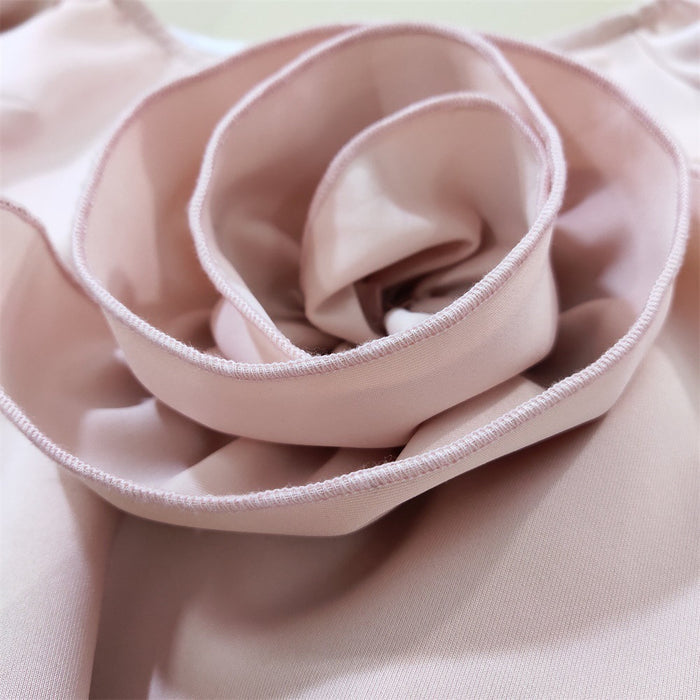 Sexy One-shoulder Back High Waist Large Size Slim Rose Dress Women