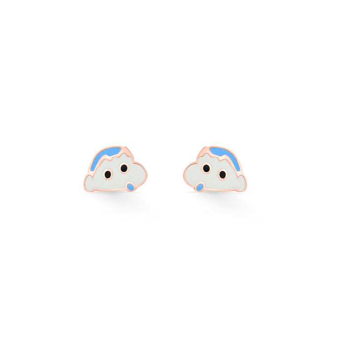 Shinchan's Mischief Gold Stud Earring For Kids