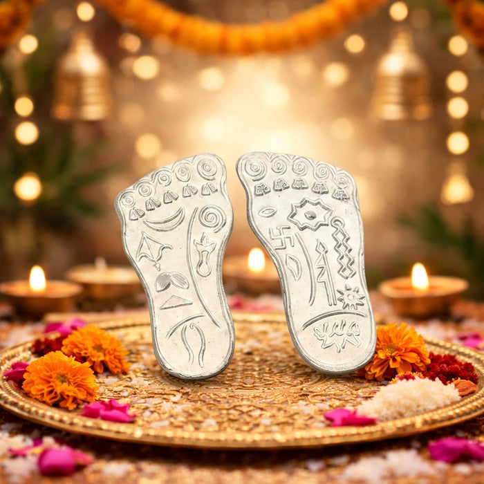 Silver Laxmi Paule Pooja Article