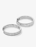 Silver Plated Ashley Infinity Convertible Hoops in White CZ by Melinda Maria