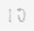 Silver Plated Isla Hoops in White CZ by Melinda Maria