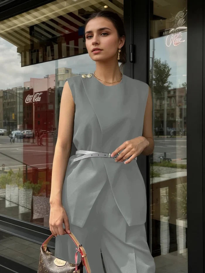 Sleeveless Top and Pants Set - The PM Edit