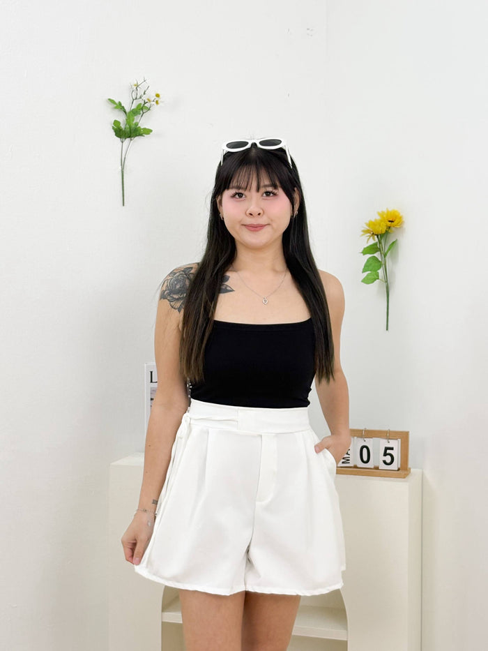 Solea Wrap Shorts (White)