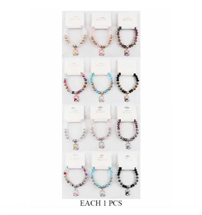 Sparkling Butterfly Charm Beaded Bracelet Collection