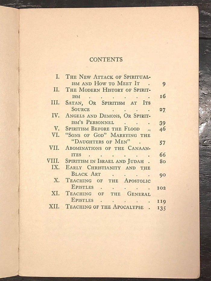 SPIRITISM AND THE FALLEN ANGELS - James Gray, 1st Ed, 1920 NEPHILIM SATAN DEMONS