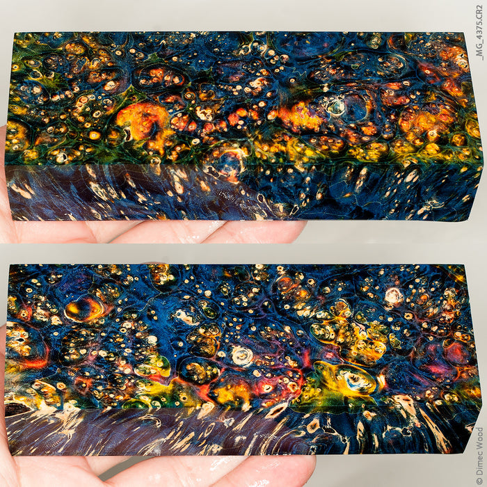 Stabilized box elder burl wood block