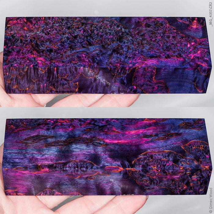 Stabilized masur karelian birch wood block