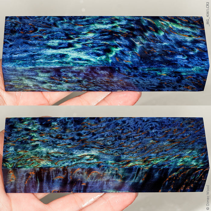 Stabilized masur karelian birch wood block