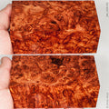 Stabilized wood afzelia burl block