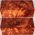 Stabilized wood afzelia burl block