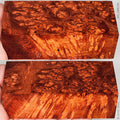 Stabilized wood afzelia burl block