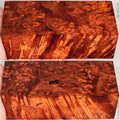 Stabilized wood afzelia burl block