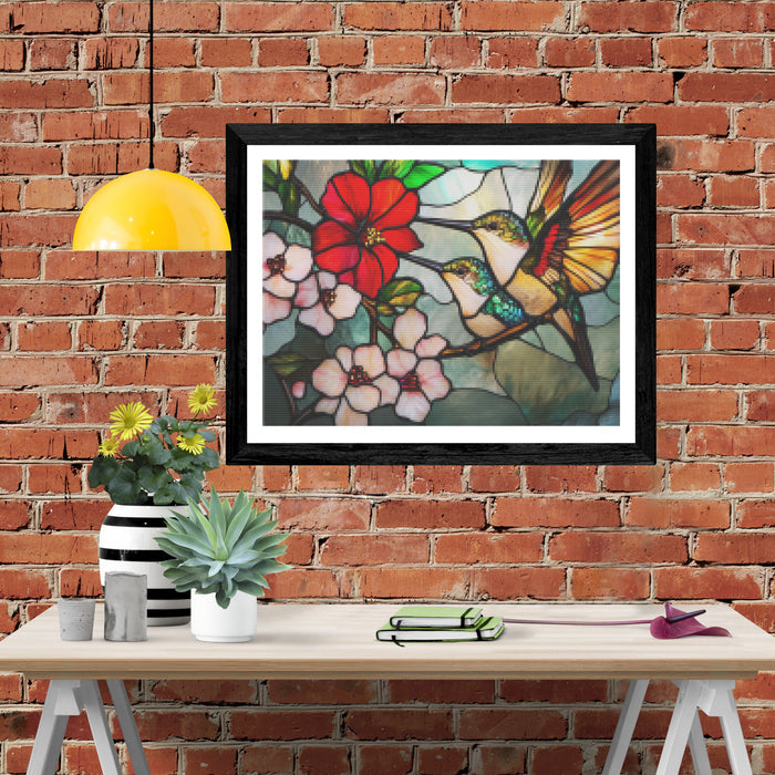Stained Glass Hummingbird Haven