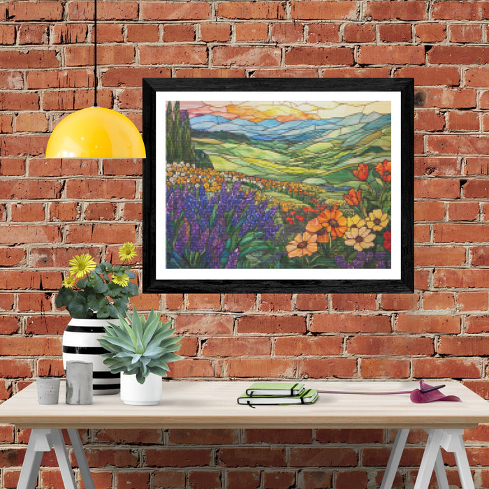 Stained Glass Meadow Mosaic