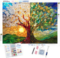 Stained Glass Seasons Entwined