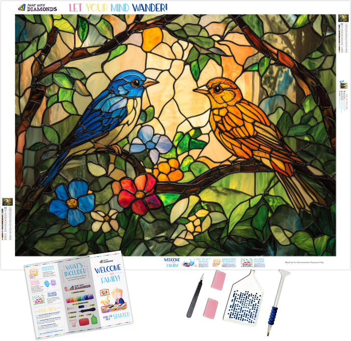 Stained Glass Songbird Symphony