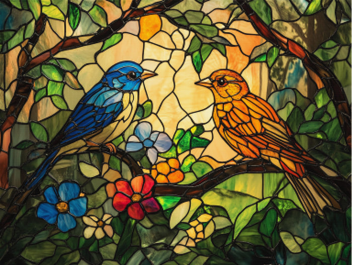 Stained Glass Songbird Symphony