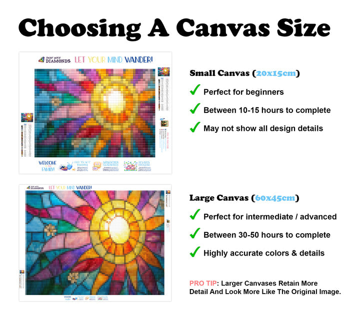 Stained Glass Sunburst of Seasons