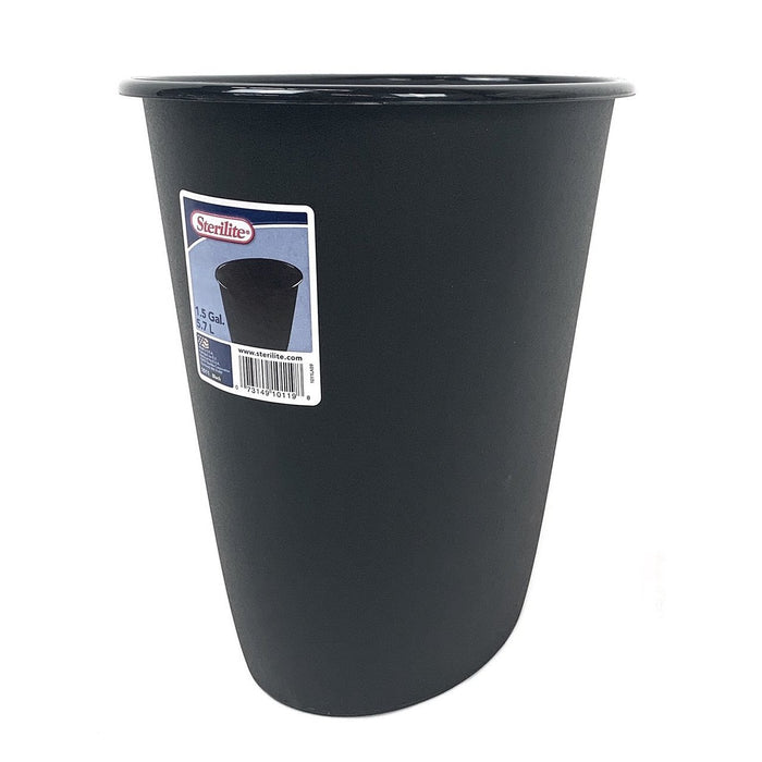 Sterilite 1011 Waste Basket 1.5 Gallon, Black
