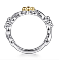 Sterling Silver & 14K YG Bujukan Infinity Band by Gabriel NY