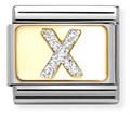 Sterling Silver & 18K Yellow Gold Letter X Initial Charm