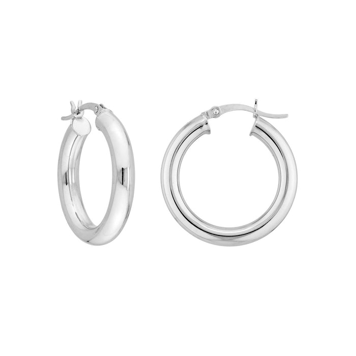 Sterling Silver 4x25 Round Hoops