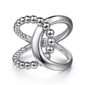 Sterling Silver Bujukan Interlocking Wide Band Ring by Gabriel NY