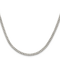 Sterling Silver Rhodium-Plated 3.5MM Curb Chain, 20"