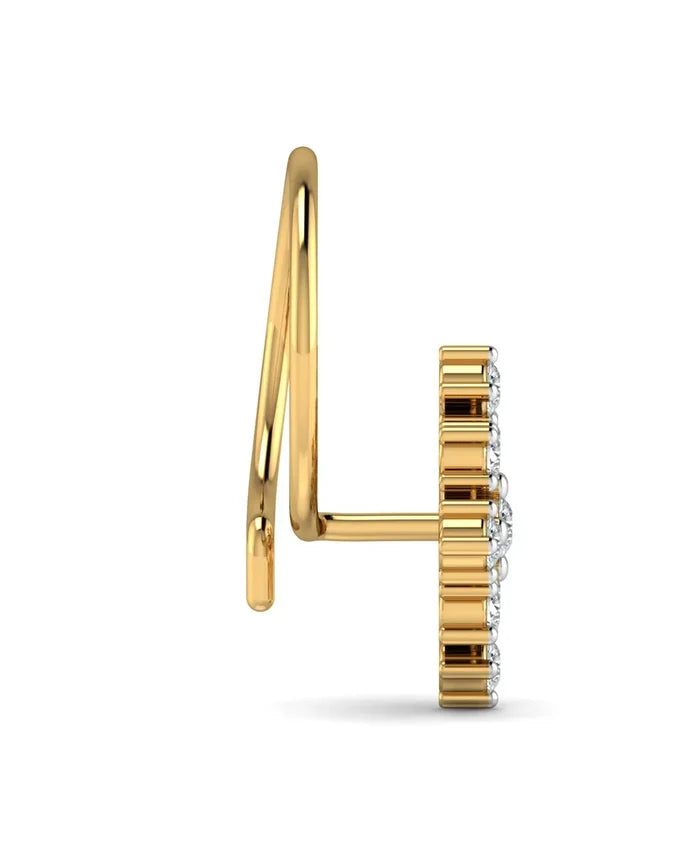Sterling Square Diamond Nosepin