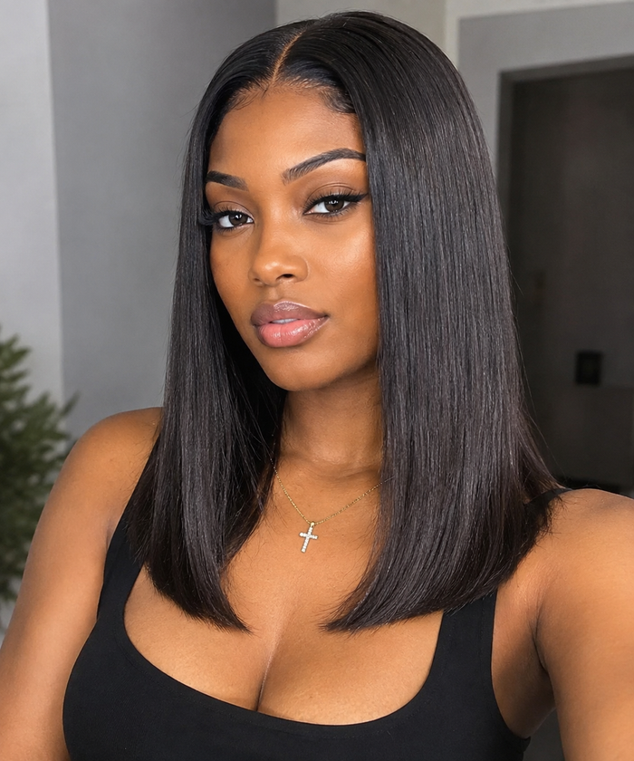 Straight Bob Lace Front Wig | 13x4 HD Lace | 150% Density
